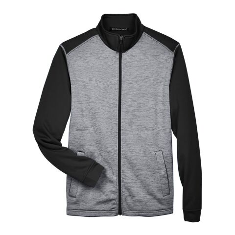 Men&#039;s Newbury Colorblock Mélange Fleece Full-Zip Black-Gray | L | No Imprint | not available | not available