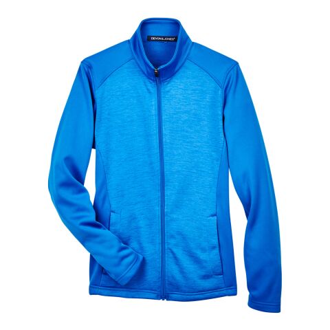 Ladies&#039; Newbury Colorblock Mélange Fleece Full-Zip Blue-Blue | L | No Imprint | not available | not available