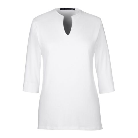 Ladies&#039; Perfect Fit™ Tailored Open Neckline Top White | L | No Imprint | not available | not available