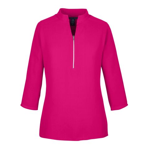 Ladies&#039; Perfect Fit™  Three-Quarter Sleeve Crepe Tunic Cardinal | L | No Imprint | not available | not available