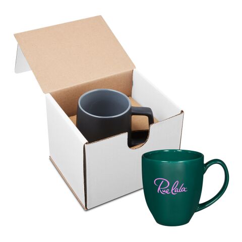 15oz Bistro Style Ceramic Mug Gift Set Standard | Green | No Imprint | not available | not available