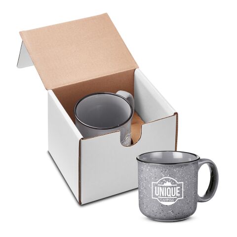 15oz Campfire Ceramic Mug In Mailer Standard | Gray | No Imprint | not available | not available