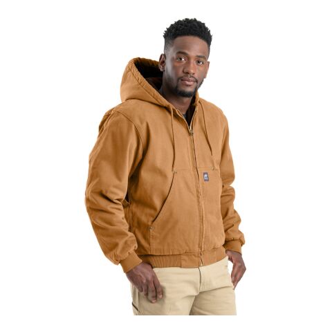 Men&#039;s Highland Washed Cotton Duck Hooded Jacket Light Brown | XL | No Imprint | not available | not available