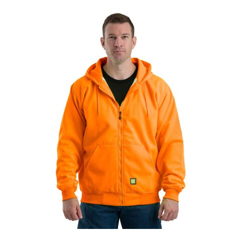 Men&#039;s Heritage Thermal-Lined Full-Zip Hooded Sweatshirt Orange | S | No Imprint | not available | not available