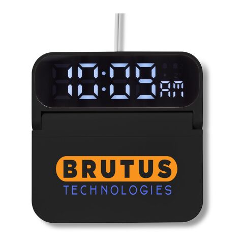 Foldable Alarm Clock &amp; Wireless Charger Standard | Matte Black | No Imprint | not available | not available