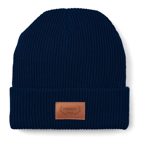 Cuffed Rib Knit Beanie Navy Blue | No Imprint | not available | not available