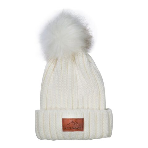 Knit Beanie With Fur Pom Pom Cream | No Imprint | not available | not available