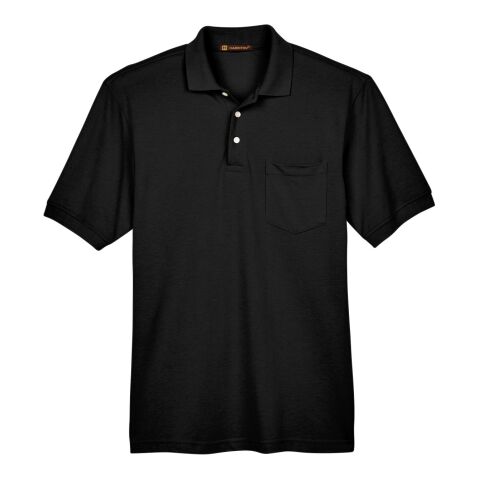 Men&#039;s Easy Blend™ Polo with Pocket Black | S | No Imprint | not available | not available