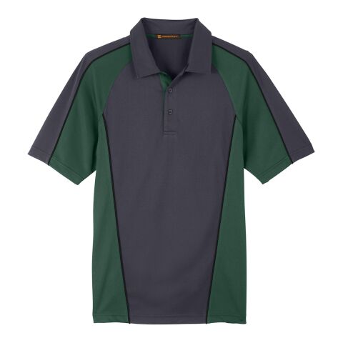 Men&#039;s Advantage Snag Protection Plus IL Colorblock Polo Charcoal-Green-Black | L | No Imprint | not available | not available