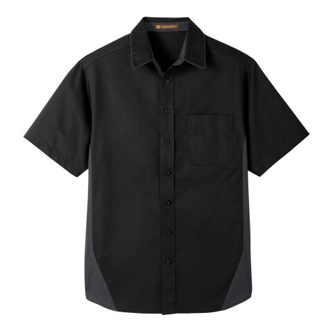 Men&#039;s Flash IL Colorblock Short Sleeve Shirt Black-Charcoal | S | No Imprint | not available | not available