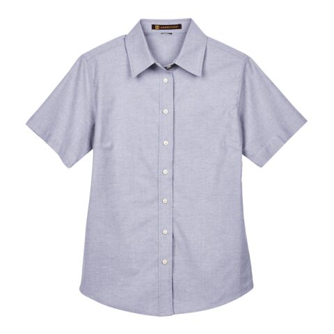 Ladies&#039; Short-Sleeve Oxford with Stain-Release Gray | XL | No Imprint | not available | not available