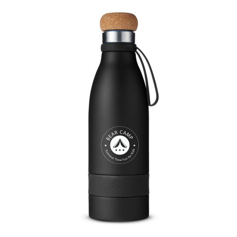 19oz Double Wall Vacuum Bottle With Cork Lid Standard | Translucent Black | No Imprint | not available | not available