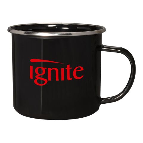 16.9oz Iron And Stainless Steel Log Cabin Mug Standard | Black | No Imprint | not available | not available