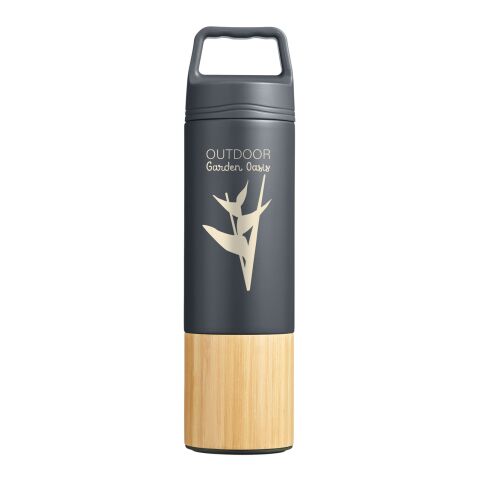 20oz Tao Bamboo Vacuum Insulated Bottle Standard | Charcoal | No Imprint | not available | not available