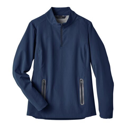 Ladies&#039; Quest Stretch Quarter-Zip Navy-Charcoal | M | No Imprint | not available | not available