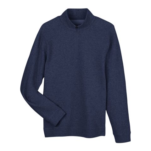 Men&#039;s Spirit Textured Quarter-Zip Navy | M | No Imprint | not available | not available