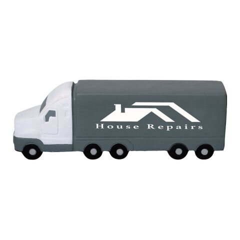 Semi-Trailer Truck Shape Stress Ball Standard | White | No Imprint | not available | not available