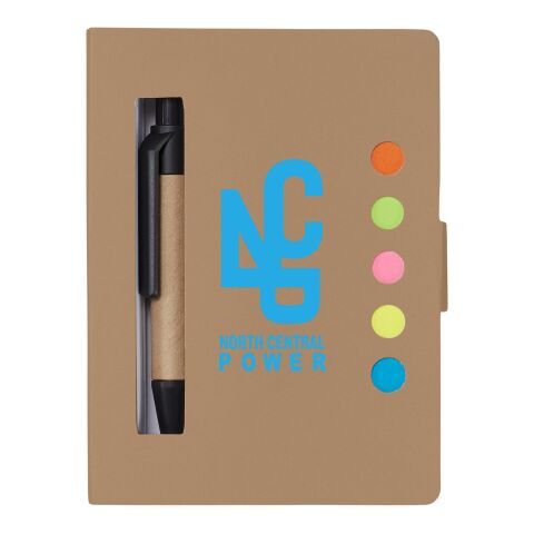 Eco Stowaway Sticky Jotter With Pen Standard | Sand Dune | No Imprint | not available | not available