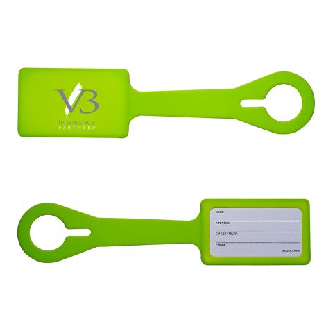 Silicone Luggage Tag Standard | Lime | No Imprint | not available | not available