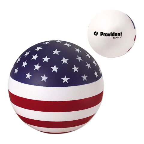 Stars and Stripes Patriotic Round Stress Ball Standard | White | No Imprint | not available | not available