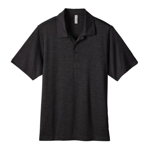 Men&#039;s Zone Sonic Heather Performance Polo Black | XS | No Imprint | not available | not available