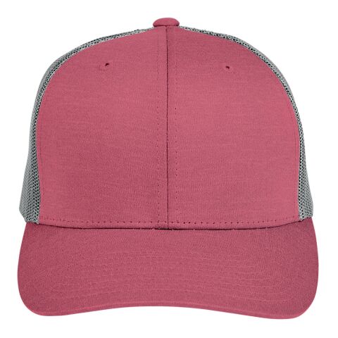 by Yupoong® Adult Zone Sonic Heather Trucker Cap Maroon Heather-Gray | CUSTOM (OS) | No Imprint | not available | not available