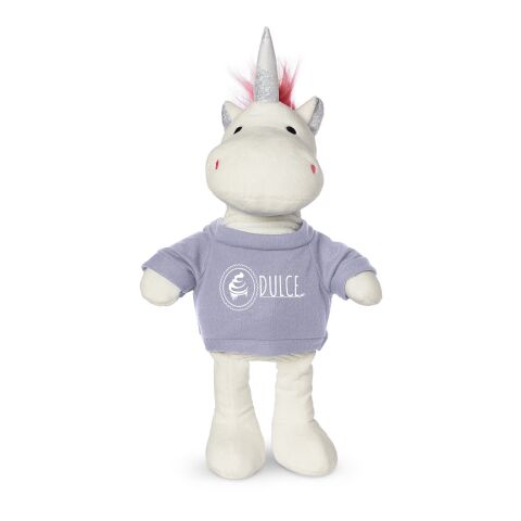 8.5&quot; Plush Unicorn With T-Shirt Standard | Purple | No Imprint | not available | not available