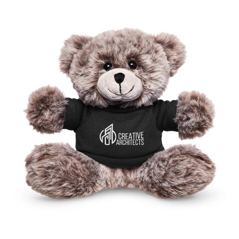 7&quot; Soft Plush Bear With T-Shirt Standard | Black | No Imprint | not available | not available