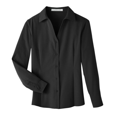 Ladies&#039; Bradley Performance Woven Shirt Black | L | No Imprint | not available | not available