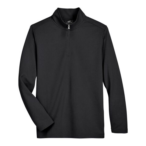 Men&#039;s Coastal Pique Fleece Quarter-Zip Black | XL | No Imprint | not available | not available