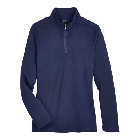 Ladies&#039; Coastal Pique Fleece Quarter-Zip Navy | XS | No Imprint | not available | not available